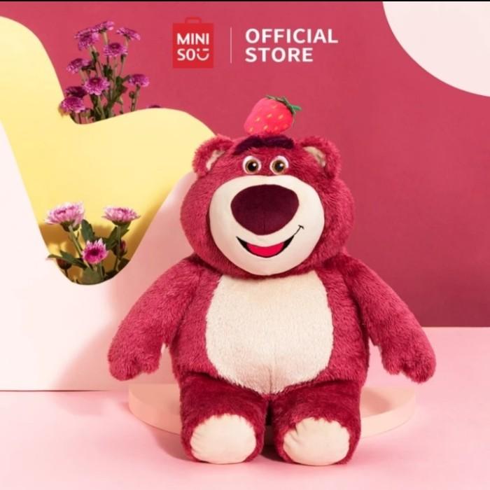 Gambar PTR Boneka Lotso Original MINISO - Lotso Strawberry Plush Toy dari racca1 undefined Tokopedia