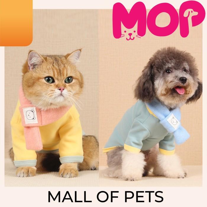 Gambar Baju Anjing Kucing / Dog Cat Shirt With Scarf / Kaos - Kuning, M dari Mall of Pets MOP undefined Tokopedia