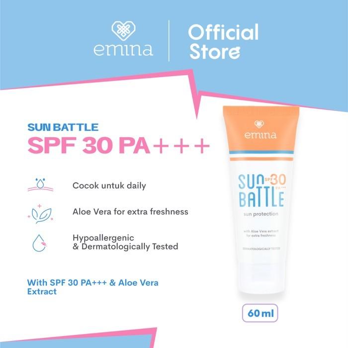 Gambar Emina Sun Battle SPF 30 PA+++ - Sunscreen Pelindung dari Sinar UV - 60 ml dari greseldabeautystore undefined Tokopedia