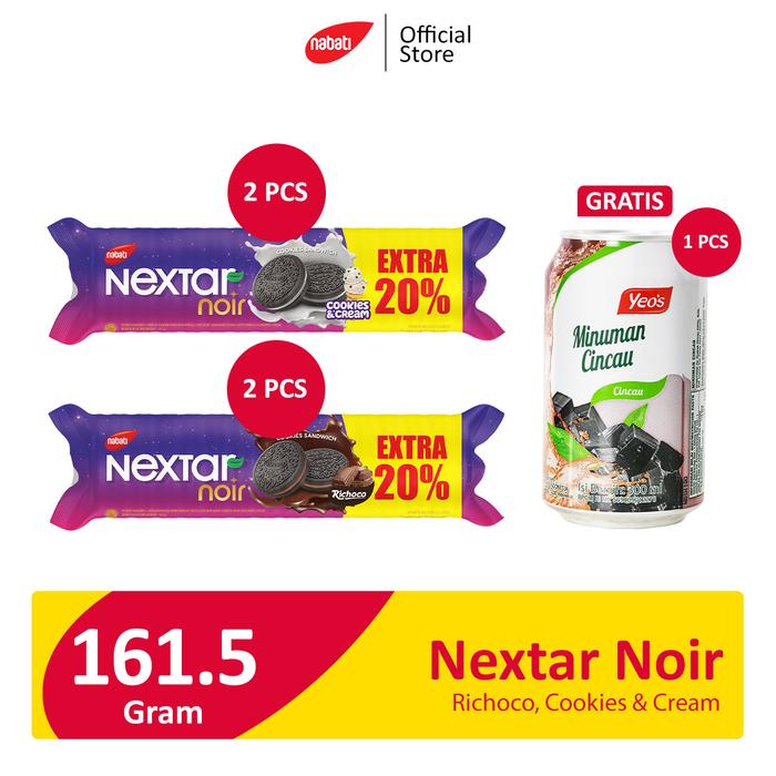 Gambar NEXTAR Noir Mix Pack 161.5g [4 Pack] - FREE Yeo's Grass Jelly dari tokomasripah788 undefined Tokopedia