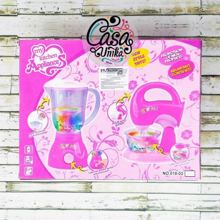Gambar Mainan Anak Blender dan Mixer Baterai Set My Kitchen Appliances 018-03 dari ID GROSIR 45 undefined Tokopedia