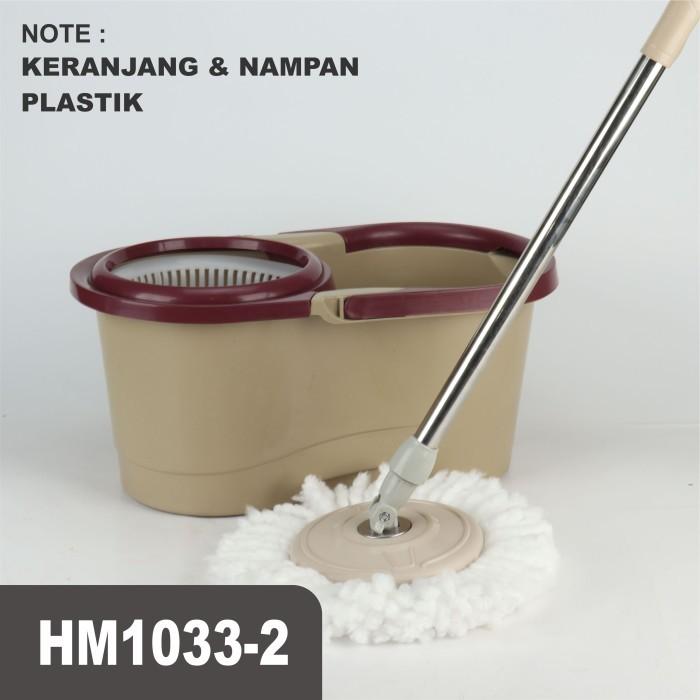 Gambar Set Alat Pel Lantai STAINLESS Super Mop Dengan Ember Pencuci Putar - COKLAT PLASTIK dari Hoptech Indonesia Jaya undefined Tokopedia
