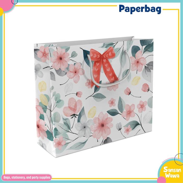 Gambar Paper Bag Tali Uk 32*25*11 cm Ukuran Lebar - Bunga 003 dari Sansan Wawa Kota Administrasi Jakarta Barat Tokopedia