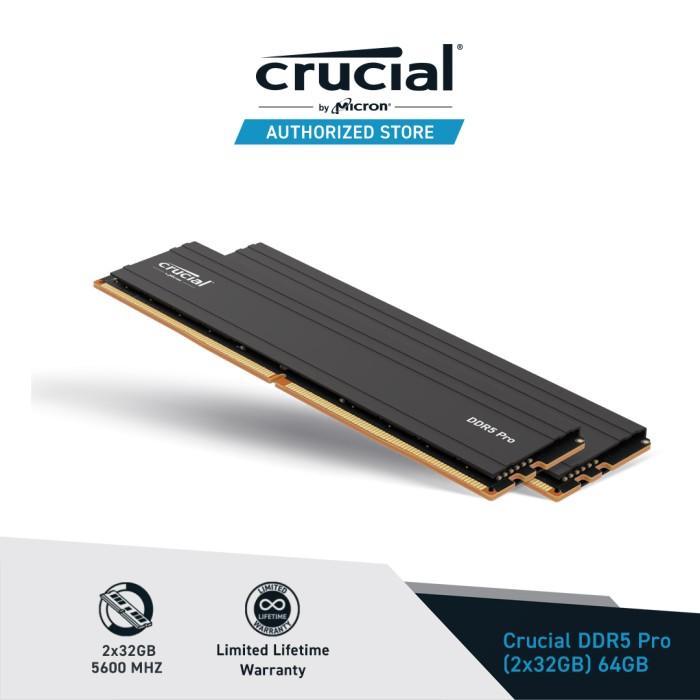 Crucial 64GB Kit (2x32GB) DDR5-5600 PC5-44800 On-die ECC