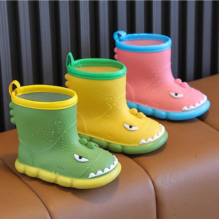 Jual Children Rain Boots Cartoon Dinosaur Waterproof Keep Warm