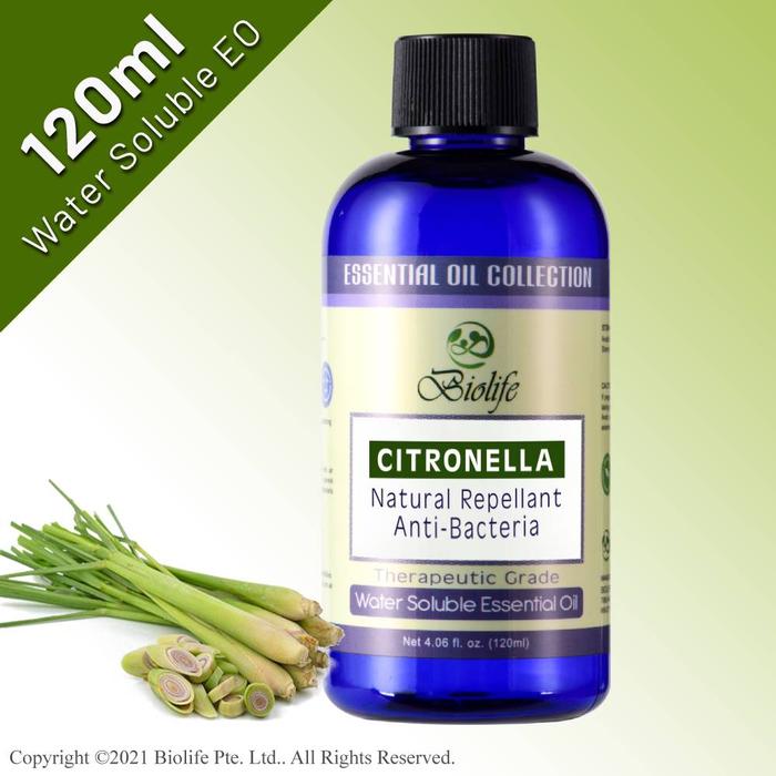 Gambar Biolife Citronella Water Soluble Aromatherapy Essential 120ml. Natural Botanical Extracts. Chemical Free. Use With Aroma Diffusers, Air Revitalizers, Air Purifiers, Humidifiers. dari Sakura Riyoka undefined Tokopedia