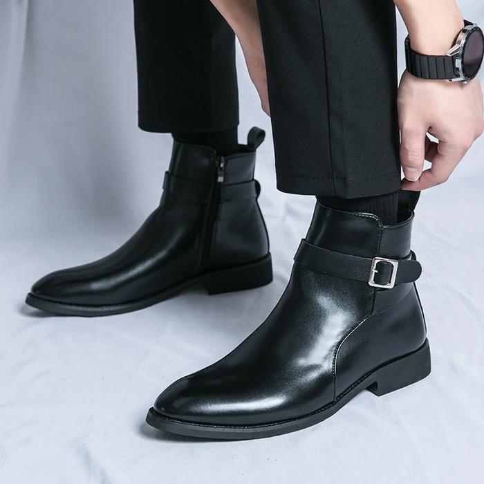 Zipper Mens Ankle Boot Jual High-quality New Men Ankle Boots Men's