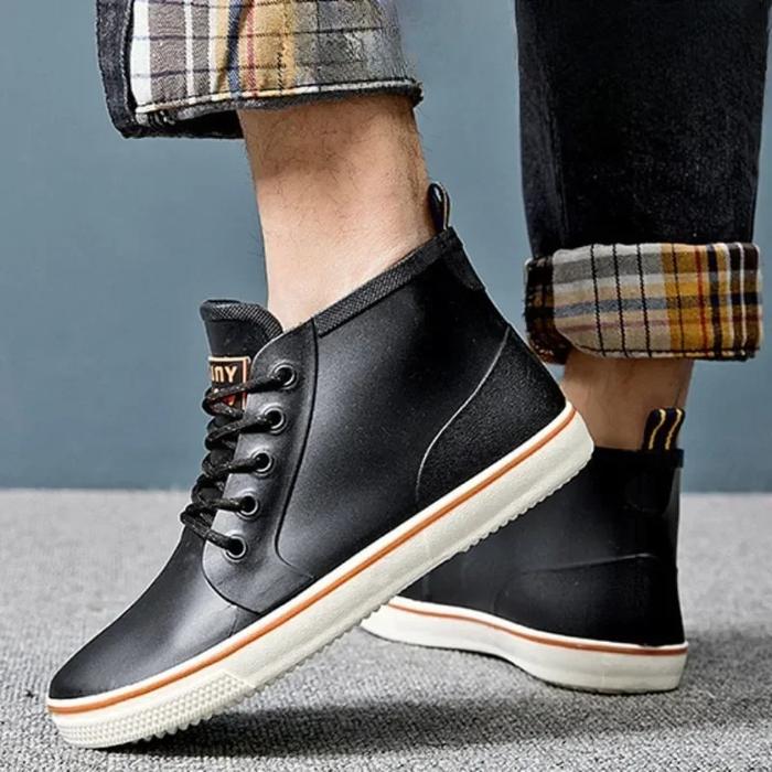 Jual Men Rain Boots Outdoor Waterproof Fishing Shoes for Men Non