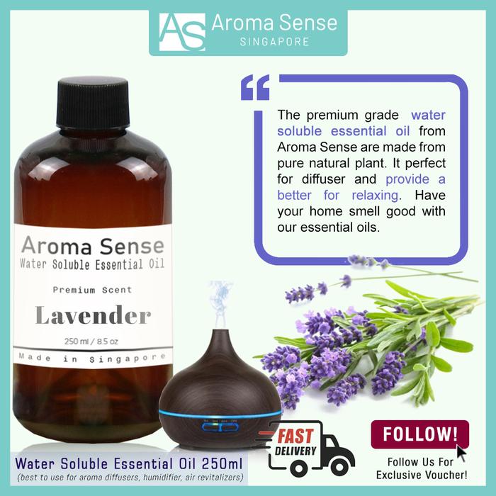 Gambar Aroma Sense Lavender Scent Water Soluble Essential 250ml & Long Lasting Aroma Diffusers, Air Revitalizers, Air Purifiers, Humidifiers dari Pazariko Labs undefined Tokopedia