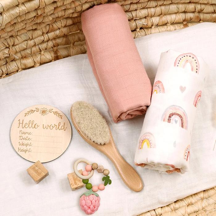Gambar 5Pcs Comfort Toy Gift Set Soft Brush With Milestone Card Comfort dari Seaside Style undefined Tokopedia
