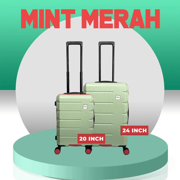 Gambar AOMI~Koper Polycarnate TOPA 20 inch dan 24 inch Elegan Cocok Untuk - MINT + MERAH, 20 inch dari Beamii065 undefined Tokopedia