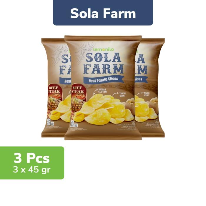 Gambar 3 Pcs Lemonilo Sola Farm Keripik Kentang Beef Steak 45G Murah Enak dari Snicker Snacker undefined Tokopedia