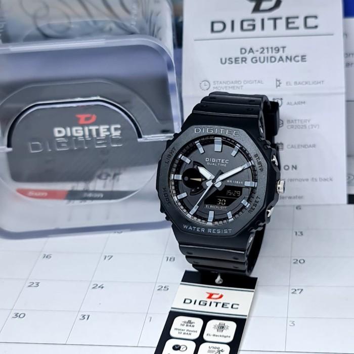 Gambar Jam tangan Pria Digitec DA 2119T / 2119 / DG 3119 Original - Hitam Abu THAB dari wtsonly Digitec undefined Tokopedia