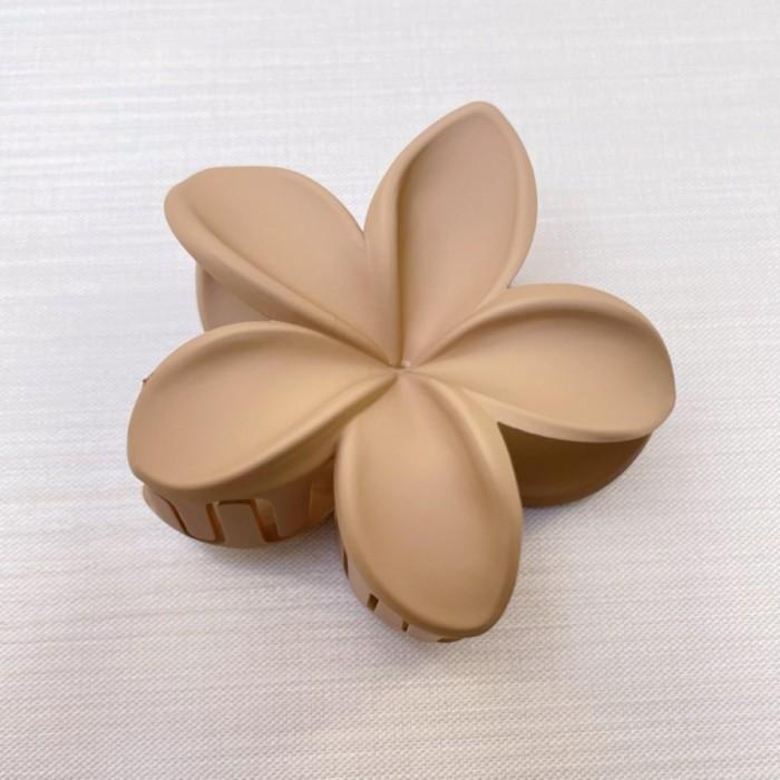 Gambar Jepit Rambut Bunga Kamboja Doff Pastel warna warni Bali Summer - Coffee Brown dari kekestore# undefined Tokopedia
