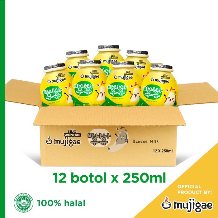 Gambar Terbaruu Paket Isi 12 - Mujigae By Wonhae Banana Milk Original 250 Ml dari wendawenda undefined Tokopedia