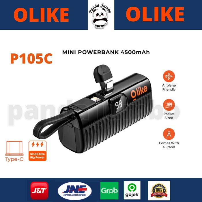 Gambar OLIKE P105C MINI POWER BANK 4500 MAH SMALL SIZE BIG POWER TYPE-C (PJ) - BLACK dari Panda Jumbo undefined Tokopedia