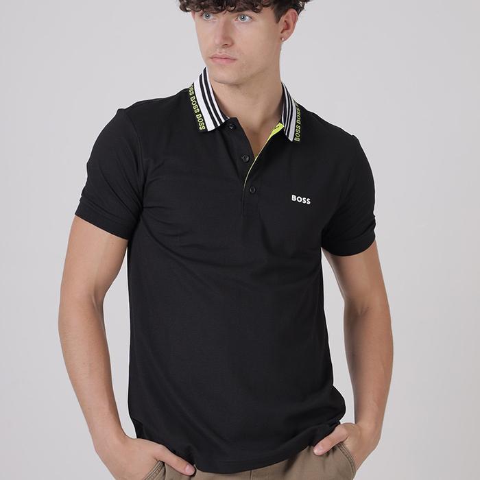 Promo HUGOBOSSMen Paule Cotton-Blend SlimFit PoloShirt in Black