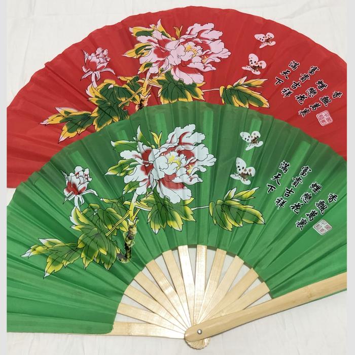 Gambar CK Peony flower tai chi martial arts kung fu bamboo fan right hand m dari Cahaya Kecantikann undefined Tokopedia