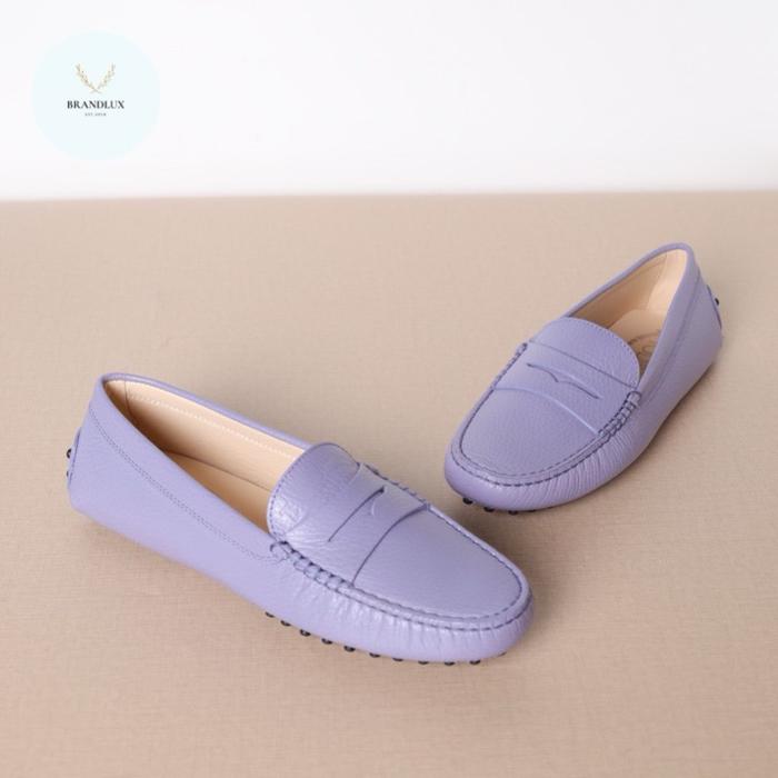 Promo TOD'S Women Gommino Driving Shoes in Violet Grained Leather