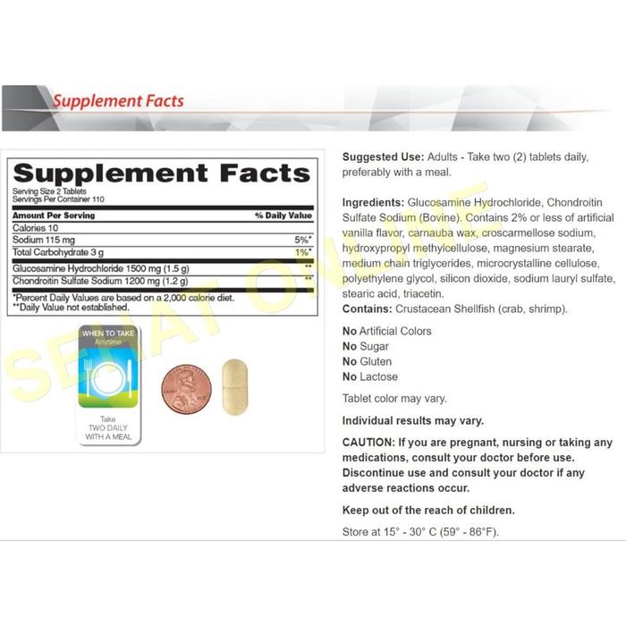 Gambar [Promo] Kirkland Signature Advanced Glucosamine 1500 Mg And dari Yusuf Grocery undefined Tokopedia