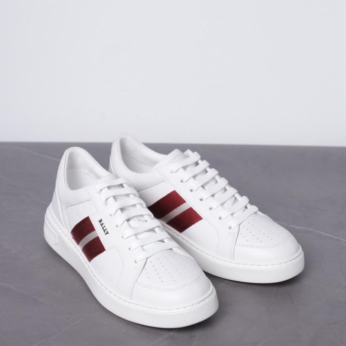 White Bally Helvio Promo BALLY Men Moony Sneakers In White Leather