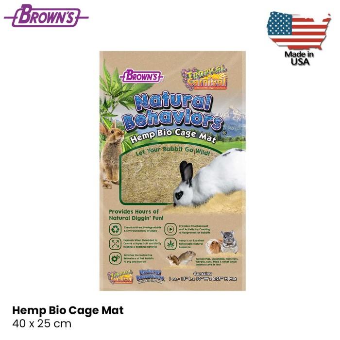 Gambar Brown's Natural Behaviors Hemp Bio Mat - Bedding Mamalia dari Java Petco undefined Tokopedia