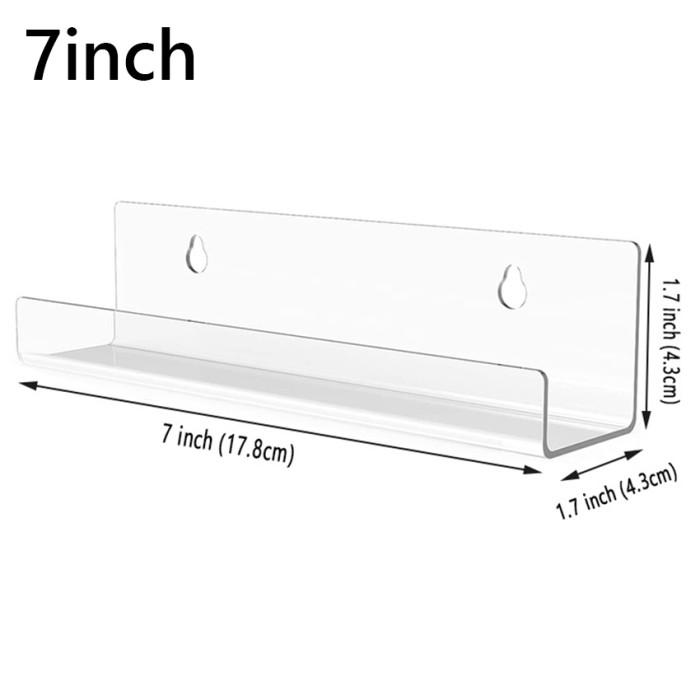 Gambar Rak Dinding Akrilik Tempel Ambalan Bening Display Buku CD 7" / 12 Inch - 7 inch dari IDT4 undefined Tokopedia