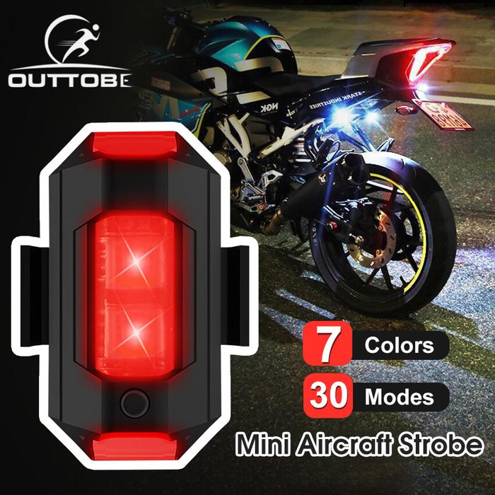 Gambar Outtobe Safety Warning Light Tail Light Motorcycle Strobe Flashing Light Signal Light Waterproof Taillight Safety Helmet Lamp Aircraft Light Night Safety Equipment dari Seutateu Syap undefined Tokopedia