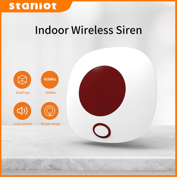 Gambar Staniot Indoor Wireless Siren 433Mhz Burglar Home Security Alarm dari dazada store undefined Tokopedia