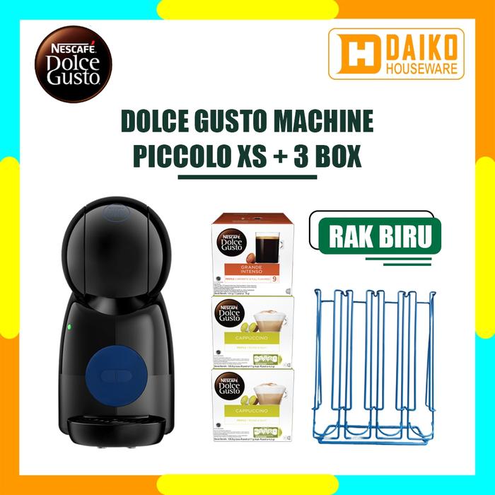 Gambar Mesin Kopi Nescafe Dolce Gusto PICCOLO XS Promo Bundling 3 Box Free - FREE RAK BIRU dari SINAR KITCH undefined Tokopedia