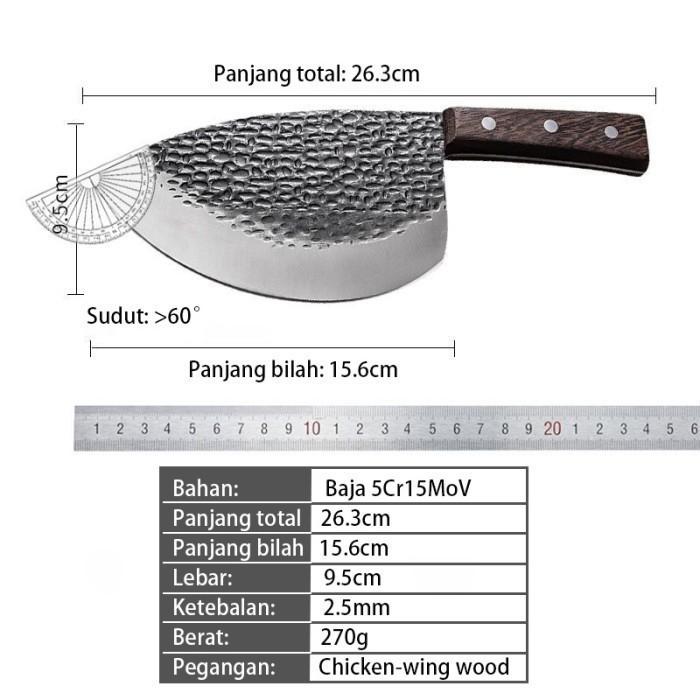 Gambar Pisau Ikan Pisau Daging Pisau Dapur Profesional Super Tajam Chef Knife - No.1 dari PANDDDU undefined Tokopedia