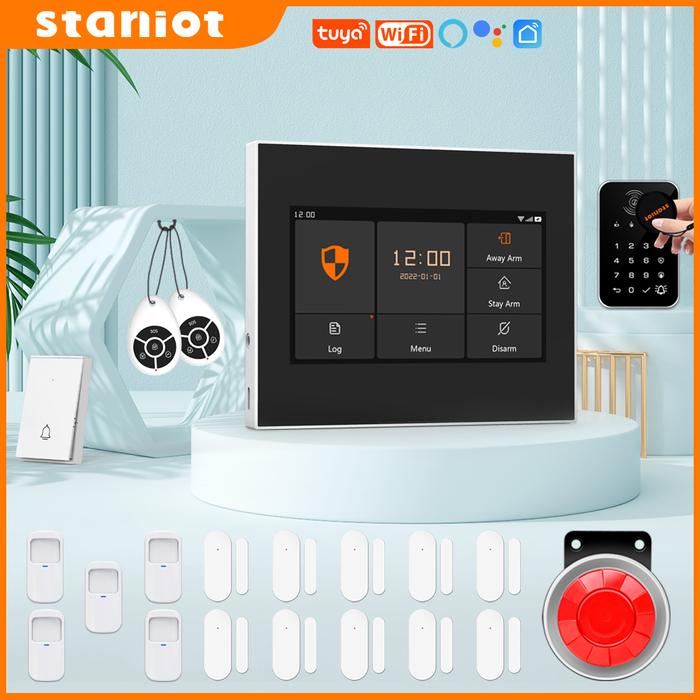 Gambar Staniot Wireless WIFI Security Alarm System Google Assistant Home dari fezaras undefined Tokopedia