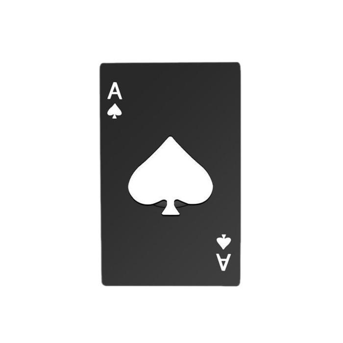 Gambar Kartu Poker Pembuka Botol Bir Stainless Steel Card Beer Bottle Opener - Hitam dari Soya Global undefined Tokopedia