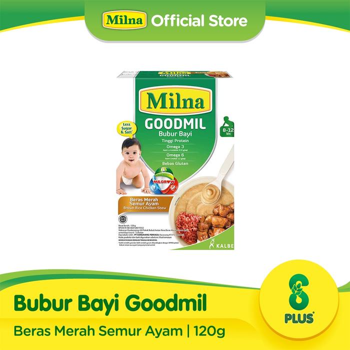 Gambar Milna Goodmil Bubur Khusus Beras Merah Semur Ayam 120gr 8+ dari toko rumah ta undefined Tokopedia