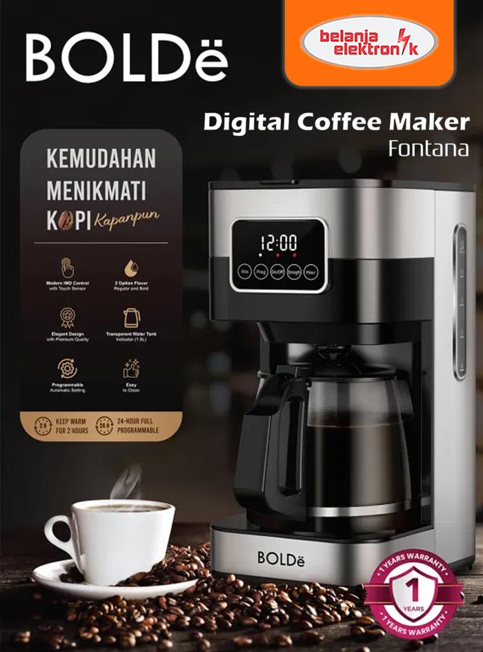 Gambar BOLDE COFFE MAKER DIGITAL FONTANA CM-115 dari Belanja Elektronik Mart undefined Tokopedia
