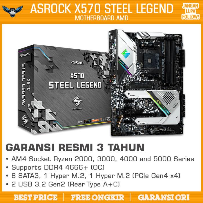 Wi Fi Asrock X570 Steel Legend Atx Amd X570 Asrock X570 Steel