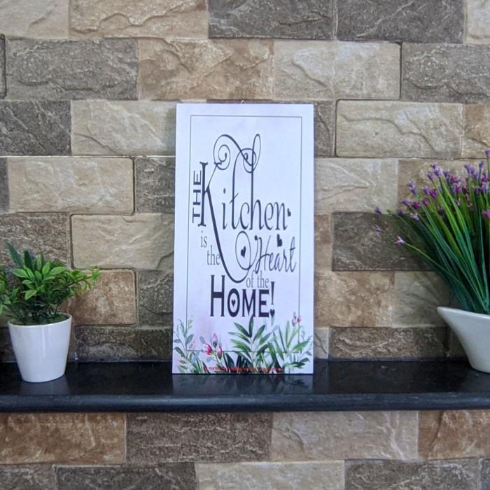Gambar Dekorasi Pajangan Dinding Poster Kayu Kitchen Home - Home Decor - Bentuk 2 dari Homdec By D&A undefined Tokopedia