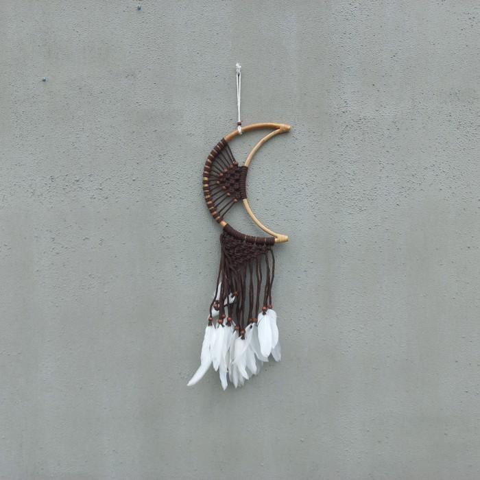 Gambar Dream Catcher Rajut Model Bulan Sabit Unik Penangkap Mimpi home decor - Cokelat dari Homdec By D&A undefined Tokopedia