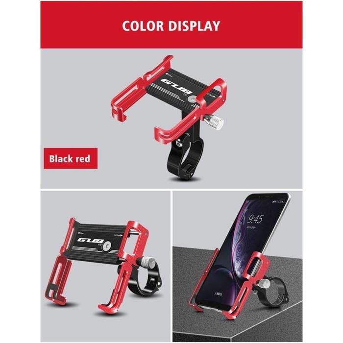 Gambar GUB P10 P30 Phone Holder HP Sepeda Motor Anti Getar Alumunium Alloy - P10, Hitam dari Helios Nebula Store undefined Tokopedia
