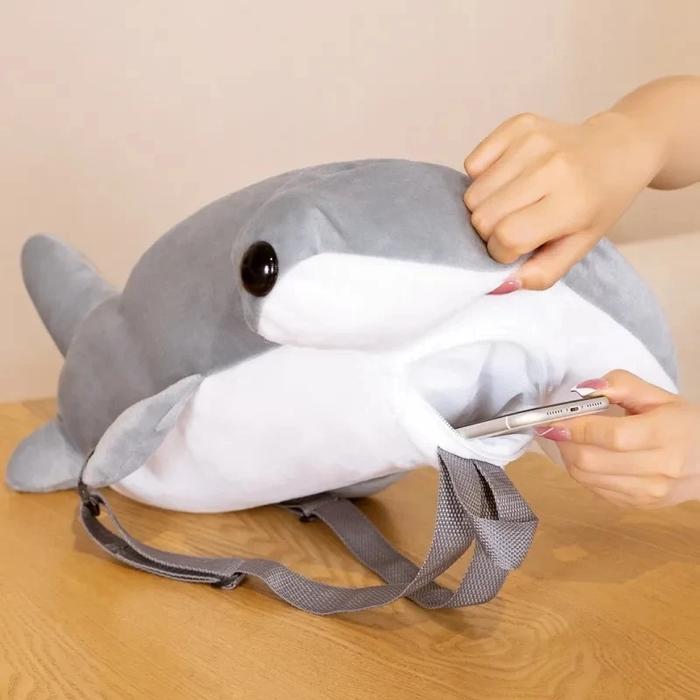 Gambar 55Cm Funny Kawaii Hammerhead Shark Plush Backpack Toys Simulation dari Memories Mart5 undefined Tokopedia