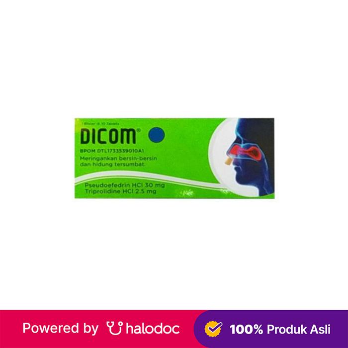 Gambar Dicom 30/2.5 mg 10 Tablet - Obat Batuk & Flu - Halodoc dari Apotek Halomedika Kp Rambutan undefined Tokopedia