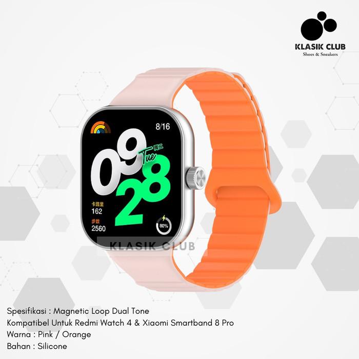 Gambar Strap Redmi Watch 4 Double Color Magnetic Loop Xiaomi Smart Band 8 Pro - Pink/Orange, Redmi Watch 4 dari Klasik Club undefined Tokopedia