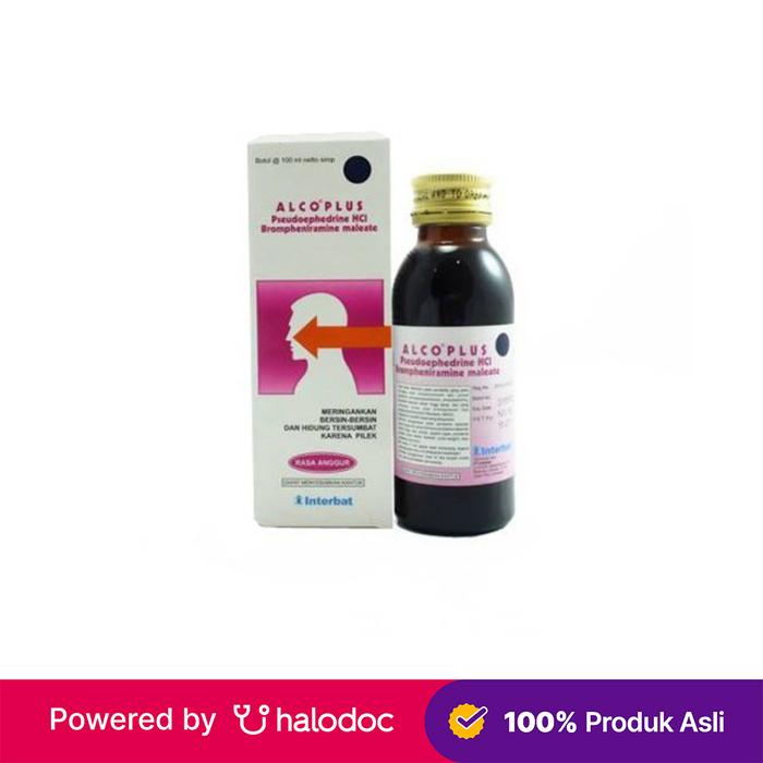 Gambar Alco Plus Sirup 100 ml - Obat Batuk & Flu - Halodoc dari Apotek Halomedika Bungur Malang undefined Tokopedia