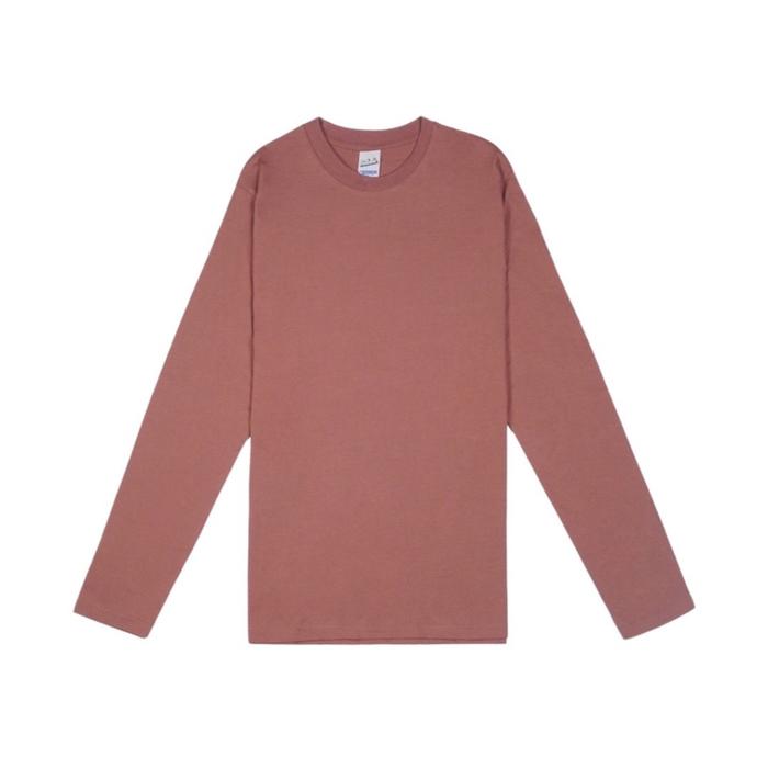 Gambar Kaos Polos Lengan Panjang Combed 24s - Merah Salem, L dari Rebelsapparel.id undefined Tokopedia