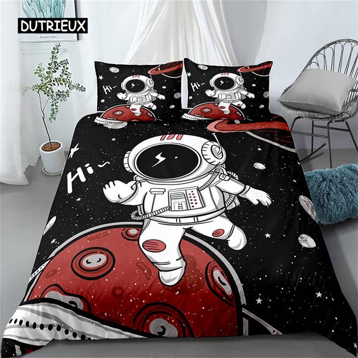 Gambar Space Astronaut Duvet Cover Set for Boys Girls Kids Twin Bedding Set dari BAHTIARR39 undefined Tokopedia