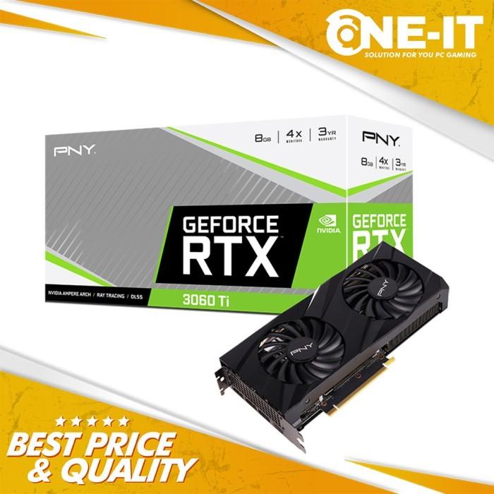 Jual VGA PNY GeForce RTX 3060 Ti 8GB VERTO 8G GDDR6 Dual Fan LHR