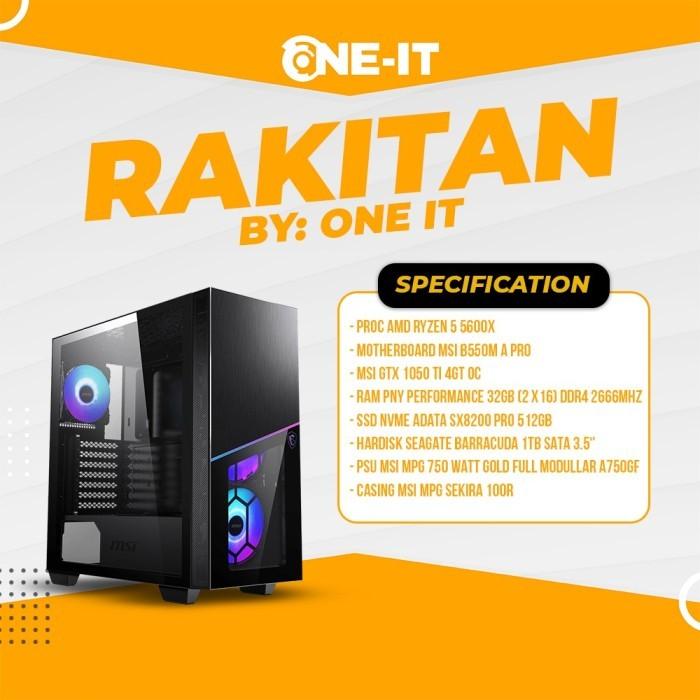 Pc Rakitan Amd Ryzen Gtx 1050 Ti Jual PC Rakitan Ryzen 5600X GTX