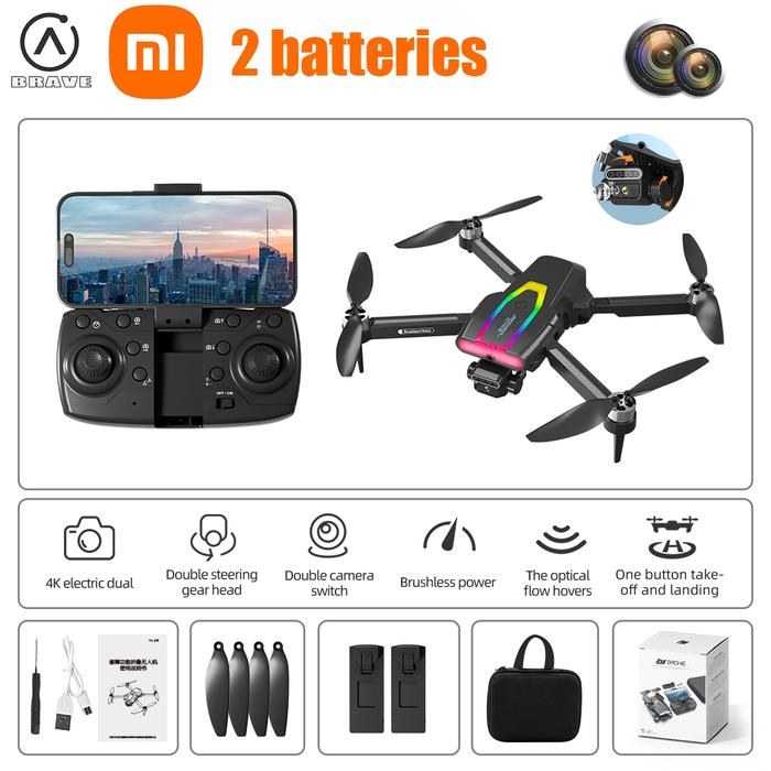 Gambar 【】Drone R108 -6K Kamera Ganda Tanpa Sikat-Mesin Perjalanan-Pesawat - R108-A-(2B) dari MEMORI SENJA undefined Tokopedia
