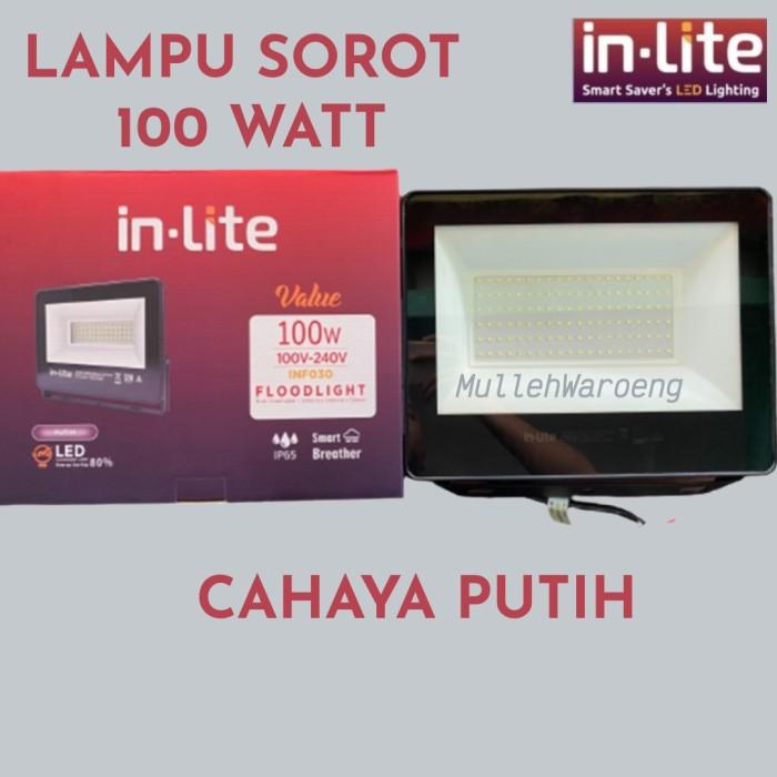 Gambar LAMPU SOROT 100W LED IN-LITE VALUE INF030 100 W WATT INLITE FLOODLIGHT - Putih dari LAMPU ELEKTRIKAL IDEA undefined Tokopedia