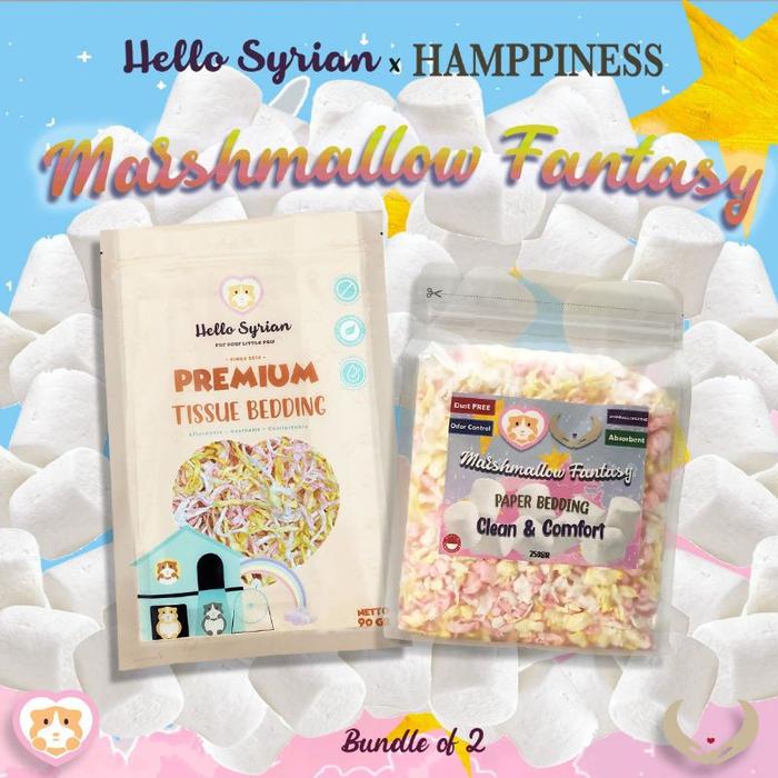 Gambar Paper Bedding & Tissue Bedding Hello Syrian x Hamppiness Marshmallow dari POWER SHOP COLLECTION undefined Tokopedia